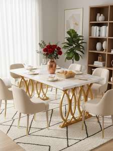 Nouvelle table basse en bois brun avec plateau en métal, design moderne, best-seller, idéale pour votre maison - Product Image 5