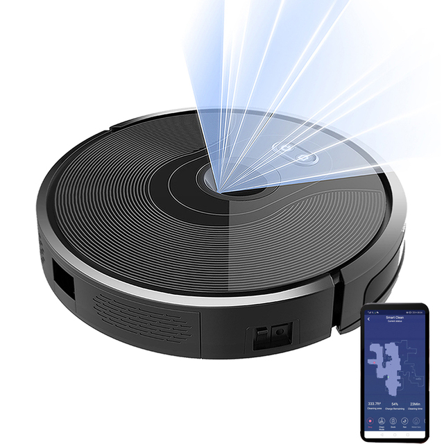 Robotic Vacuum Cleaner with Wet & Dry Mopping Bagless Design Battery-Powered App-Controlled 120-Minute Runtime for Household Use