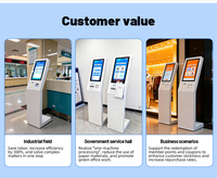 Terminal de Pantalla Táctil con Soporte de Pie para Interiores, Quiosco de Pago de Autoservicio con Escáner, Lector, Impresora de Recibos, OEM para Centros Comerciales y Hospitales
