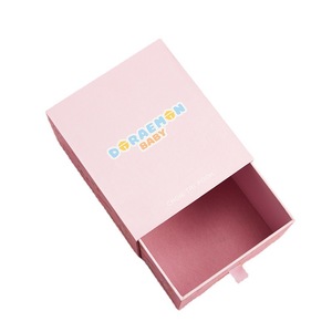 Custom Printing Hard Rigid Cardboard Luxury Sliding Box With Ribbon Rope Gift Sleeve Drawer Box Packaging