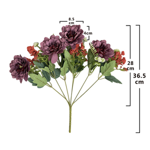 ดอกรักเร่7หัวจำลองทำจากผ้าไหมสำหรับกิจกรรมในร่มของตกแต่งงา<span class=keywords><strong>น</strong></span>แต่งงา<span class=keywords><strong>น</strong></span> - Product Image 2