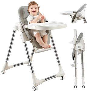 Seggiolone Multifunzionale Pieghevole in Metallo per Bambini, Portatile per Casa e Scuola - Product Image 1