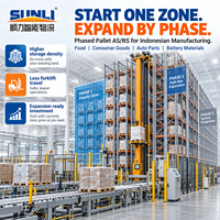 Système d'entreposage et de récupération automatisé intelligent SUNLI Pallet AS/RS avec WMS, WCS, grue de palettisation et rayonnage