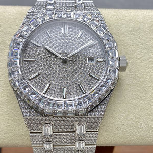 Diamantes de alta calidad Lujosos relojes Moissanite Diamantes personalizables Relojes mecánicos Materiales de correa de cerámica - Product Image 4