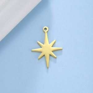 North Star Charm Stainless Steel Charms Small Pendant Necklace Accessories <strong>Jewelry</strong> Making <strong>Supplies</strong> Wholesale - Product Image 4