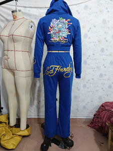 Baskılı mektup tasarım kırpma üstleri eşofman iki parçalı setleri kadın 2024 sonbahar tarzı kıyafetler sokak giyim Legging setleri - Product Image 6