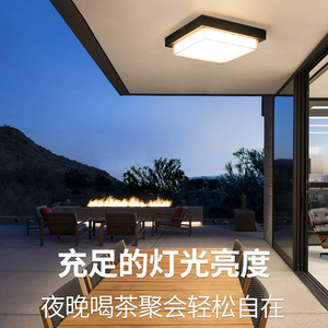 Luz de techo impermeable para exteriores, cuadrada, moderna, simple, cuadrada, patio, <span class=keywords><strong>terraza</strong></span>, aleros, balcón, puerta de entrada interior, luz de techo - Product Image 4