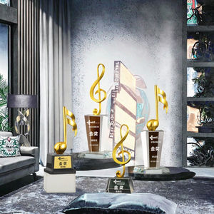 Trofeos <span class=keywords><strong>de</strong></span> Cristal Ecológicos con Notas Musicales, Premios para Canto, <span class=keywords><strong>Baile</strong></span>, Discursos, Guitarra, Micrófono, Violín, Placas <span class=keywords><strong>de</strong></span> Concurso - Product Image 3