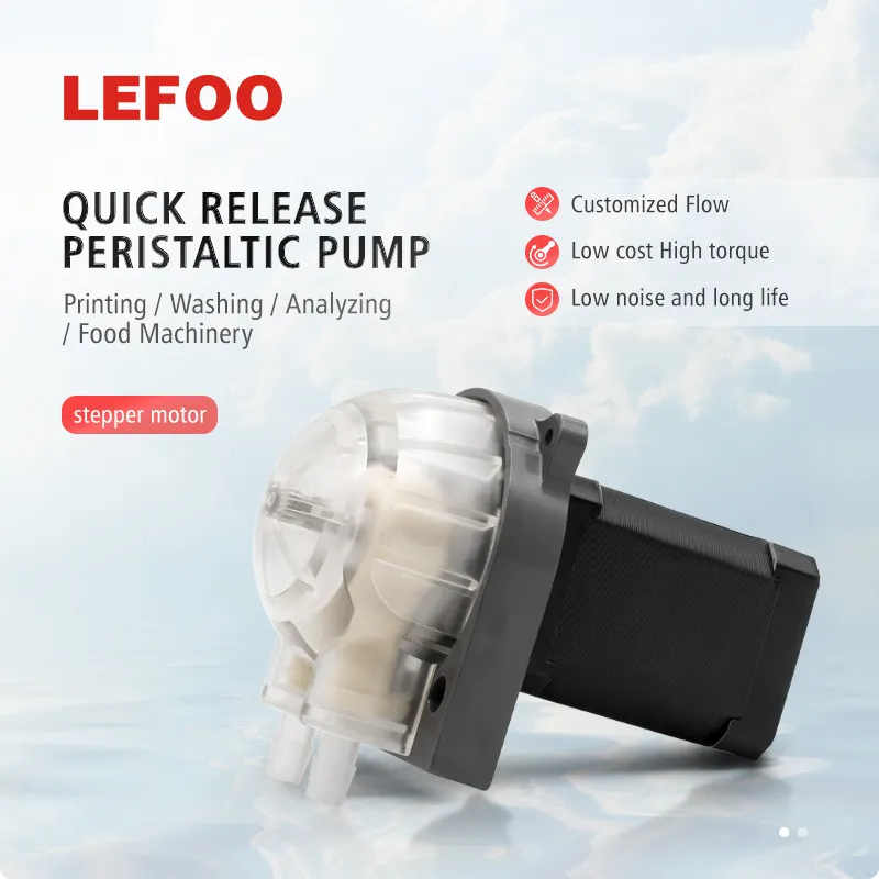 LEFOO 12V 24V DC toptan fiyat yüksek hassasiyetli mikro peristaltik pompa step motor içecek su dağıtım