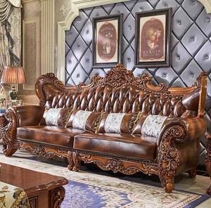 Set <span class=keywords><strong>di</strong></span> Divani Moderni <span class=keywords><strong>di</strong></span> <span class=keywords><strong>Lusso</strong></span> in Stile Europeo, Divani in Pelle da 1-3 Posti in Stile Regale per Casa e Hotel - Product Image 2