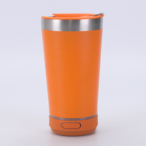 2024 nuevo 16oz acero inoxidable aislado Bluetooth <span class=keywords><strong>música</strong></span> automóvil térmico multicolor portátil a prueba de fugas tapa abatible - Product Image 2