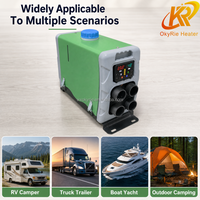 Chauffage diesel de stationnement haut de gamme OkyRie AX515V 5KW à quatre sorties, certifié CE ROHS, chauffage sûr pour camions longue portée, camping-cars et caravanes