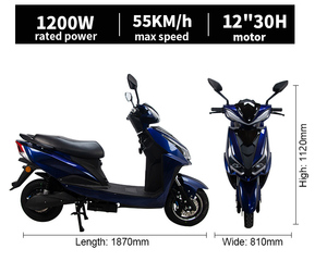 Motocicleta de Carreras CKD SKD de 12 Pulgadas de Alta Velocidad, 1200W, 55km/h, el Mejor Scooter/Ciclomotor para Adultos - Product Image 3