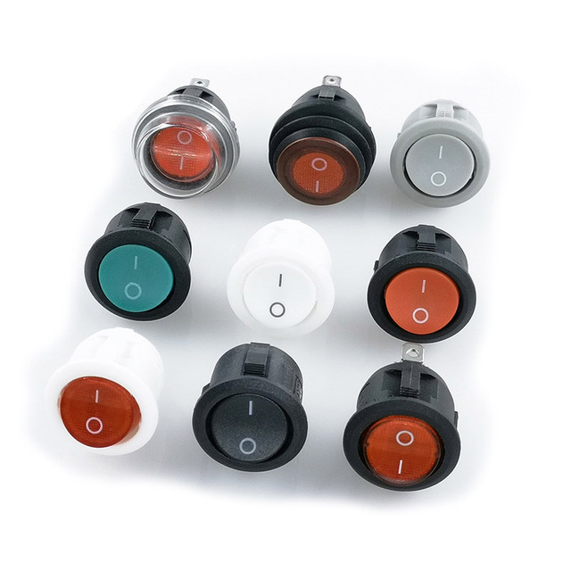 ACP 2 Position Black+Red/Black Color KCD1 6A 10A T85 Rocker Switch Plastic CE Certified