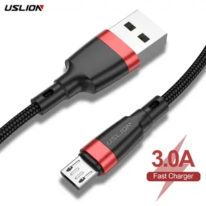 USB 0.5M כבל מיקרו USB באיכות גבוהה 3A כבלי נתונים לטעינה מהירה אנדרואיד לטלפון נייד