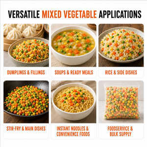 Légumes Mixtes Surgelés IQF Carottes <span class=keywords><strong>Pois</strong></span> Maïs Mélange de Légumes Boîte de 10 kg pour Frire, Soupe, Plat d'Accompagnement - Product Image 4