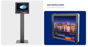Soporte de Suelo con Carga y Publicidad en Video Y2Power IZA de 21.5 Pulgadas para Hoteles, Centros Comerciales, Aeropuertos, Restaurantes, Vestíbulos y Máquinas Expendedoras - Product Image 3