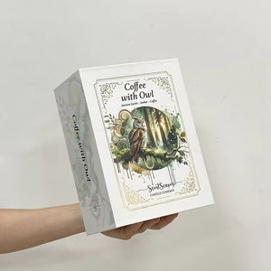 โหลแก้วใส่เทียนระดับไฮเอนด์กล่องใส่กระดาษกล่องแม่เหล็กแบบมีฝาปิดแข็งกล่องของขวัญหรูหราออกแบบโลโก้ได้ตามต้องการ - Product Image 4