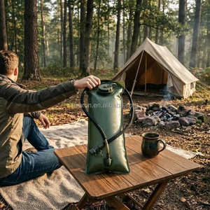 Sac à dos d'hydratation tactique 3L, poche à eau étanche avec tube isolé pour la course à pied, sac d'hydratation sans BPA pour hommes - Product Image 2