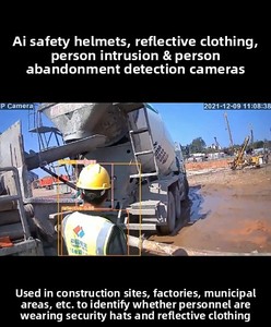 Casco de Seguridad Bova 4G con IA, Chaleco Reflectante y Cámara de Alerta Temprana con Reconocimiento Automático para Seguridad en Obras de Construcción - Product Image 3