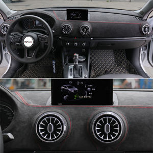 Cubierta de salpicadero de puntada roja en <span class=keywords><strong>Alcantara</strong></span> real <span class=keywords><strong>para</strong></span> Audi A3 2016-2019 RS3 0 Pad Alfombras Accesorios de <span class=keywords><strong>coche</strong></span> Kit de tapicería Modificación - Product Image 3