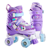 Chaussures de patins à roulettes à double rangée Nouveau design Chaussures de patins à roues alignées à roulettes entièrement clignotantes de haute qualité pour enfants