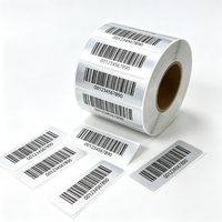 Rouleau d'étiquettes à code-barres résistantes à la déchirure, papier autocollant mat argenté imprimable et imperméable
