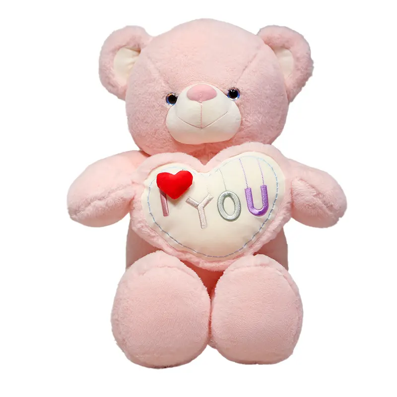 Beruang mewah dengan mainan bantal hati untuk hadiah Valentine Hari beruang dengan hati mewah beruang cinta