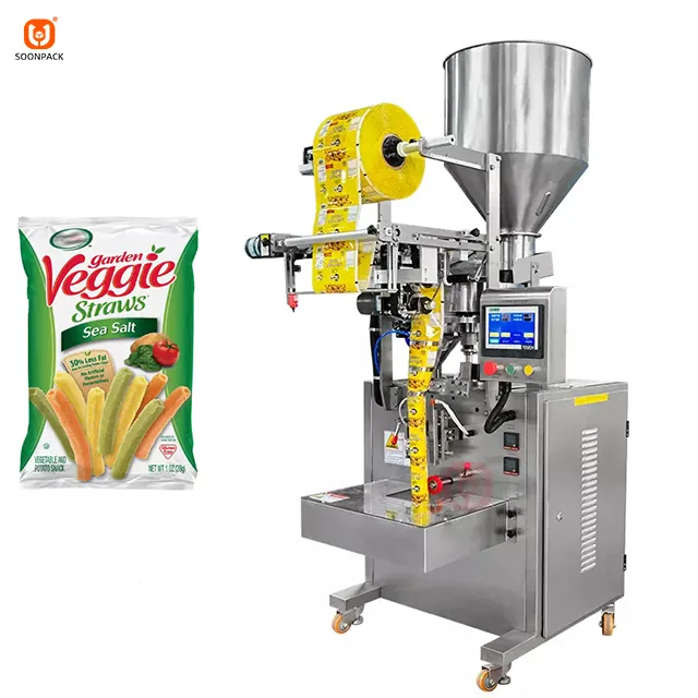 Automatische Verticale Tortilla Maïs Rookwolken Snack Zak Verpakking Machine Voor Veggie Zee Zout Snack Verpakkingsmachine