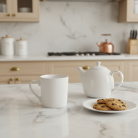 Tasses à café en céramique personnalisées haut de gamme modernes en gros avec couvercle, logo gravé ODM, publicité, compatibles lave-vaisselle multiples