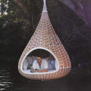 Ngoài trời sang trọng chất lượng mây wicker Vòng ngu gục với tán Bali treo nestrest đu - Product Image 6