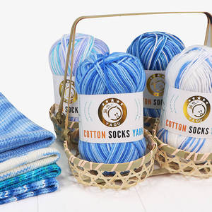 Teint Multicolore Lait <span class=keywords><strong>Coton</strong></span> Bébé Fil À Tricoter Lait Chaussettes Fil 3 plis Épais Lait <span class=keywords><strong>Coton</strong></span> Laines Boules - Product Image 5
