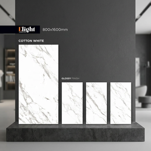 Azulejos de Porcelana Pulida Fogg Cloud White de 800x1600 mm, Azulejos de Cerámica con Aspecto de Mármol de 80x160 cm para Piso y Pared - Product Image 6