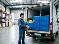 Kotak Insulasi PP Injeksi 63L Hemat Biaya 50% Lebih Ringan Dari Kotak Pendingin PE Rotomolded Kotak Transportasi Makanan Katering Profesional