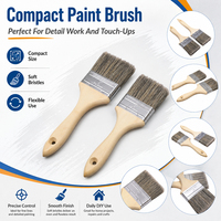 Pinceau à peinture de haute qualité avec manche en bois et filament synthétique, brosses de polissage OEM pour terrasse