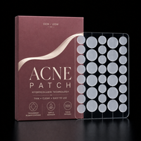 Patchs Hydrocolloïdes Anti-Acné OEM Premium Hypoallergéniques et Vegan, 36 Points, Personnalisables, Hydratants et Invisibles pour le Visage