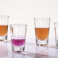 Verre à shot moderne transparent à fond épais de 85 ml et 120 ml pour cocktails, whisky, bar et usage domestique