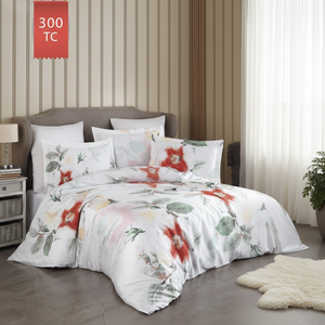 Varol Royal Satin Duvet Cover <b>Set</b> 300TC Luxury Floral Woven for Home Use-ARUNA - Product Image 3