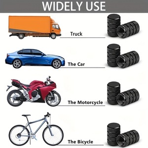 Tapas de válvula americanas de aleación de aluminio moleteadas para neumáticos sin cámara, cubiertas antipolvo para coche y bicicleta, repuesto y reparación, 80-110 unidades - Product Image 4