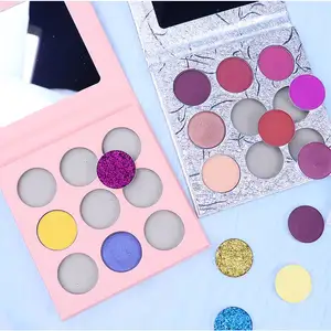 Maak Uw Eigen Eyeshadow Palette 100 Kleuren Naakt 25Mm Groothandel Diy Lege Oogschaduw Box Shimmer Glitter Oogschaduw Palet