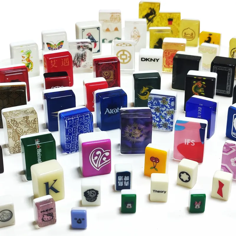 Factory Custom Mahjong Title for Sale Print and Engraved Mahjong