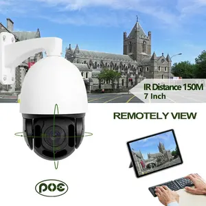 7 Inch IR Starlight Night Vision Oil Gas Facilities Long Range PTZ CCTV Camera Video Surveillance