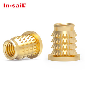M2 M3 M4 M5 M6 1/4-20 3/8-16 5/16 Đồng Bên Ngoài Barb Threaded Chèn <span class=keywords><strong>Nuts</strong></span> Cho Nhựa - Product Image 1