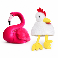 Deux serre-têtes de Noël à fleurs, chapeaux de Père Noël, décorations de fête, accessoires de costume en peluche flamant rose et dinde en aluminium