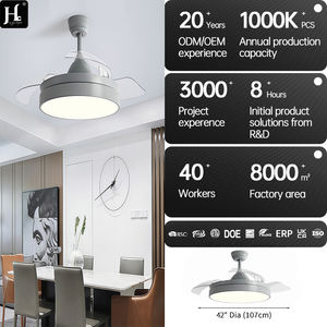 Modern LED <b>Ceiling</b> <b>Fan</b> with Light Remote Control 6-Speed Dimmable Low Noise for <b>Bedroom</b> - Product Image 4