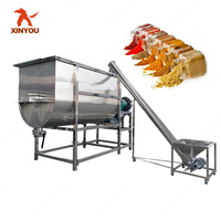 Mélangeur à ruban horizontal industriel en acier inoxydable pour poudres sèches avec vis à palettes