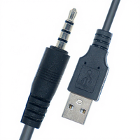 Câble d'extension audio USB vers jack 3,5 mm 4 pôles TTRS DC avec conducteur en cuivre pur pour haut-parleur de voiture, écouteurs, imprimante et ordinateur
