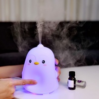 Pingouin LED ultrasons arôme essentiel Portable aromathérapie brumisateur diffuseurs lumière USB fantaisie Mini diffuseur huiles essentielles LED