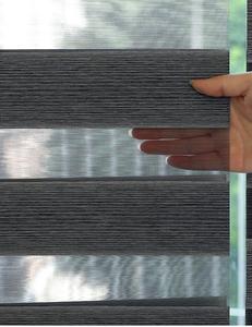 Persianas coreanas tipo cebra, cortinas enrollables motorizadas personalizadas, cortinas automáticas con filtro de luz, decoración moderna para el hogar. - Product Image 1