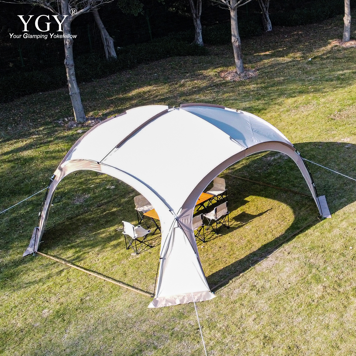 Dome Canopy Tent - 14x14 Ft Shelter for Outdoor Camping